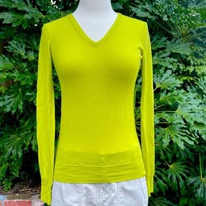 🍀3/$20🍀 Uniqlo bright yellow v-neck sweater